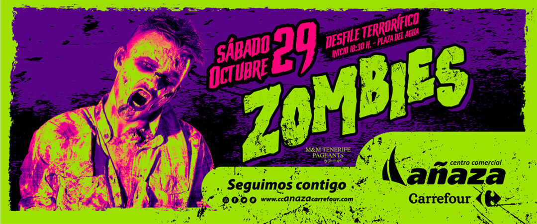 Desfile terrorífico de Zombies en el CC Añaza Carrefour (1)