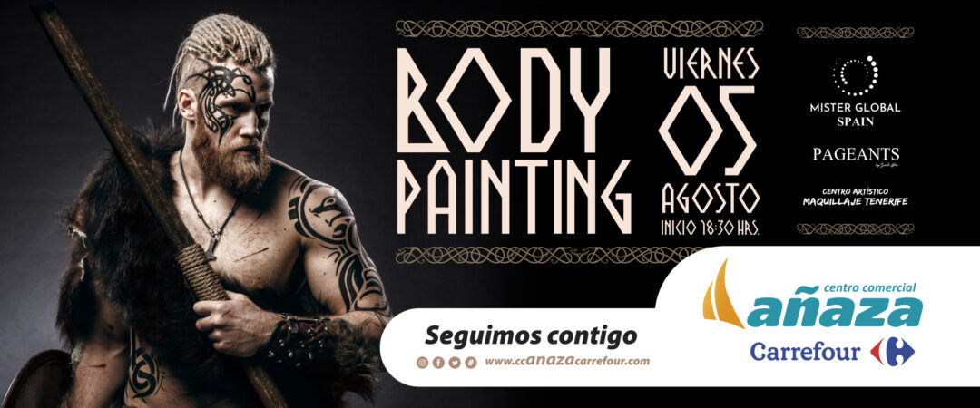 Evento de Body Painting en el CC Añaza Carrefour