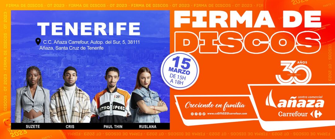 Firma de discos de Operación Triunfo en CC Añaza Carrefour