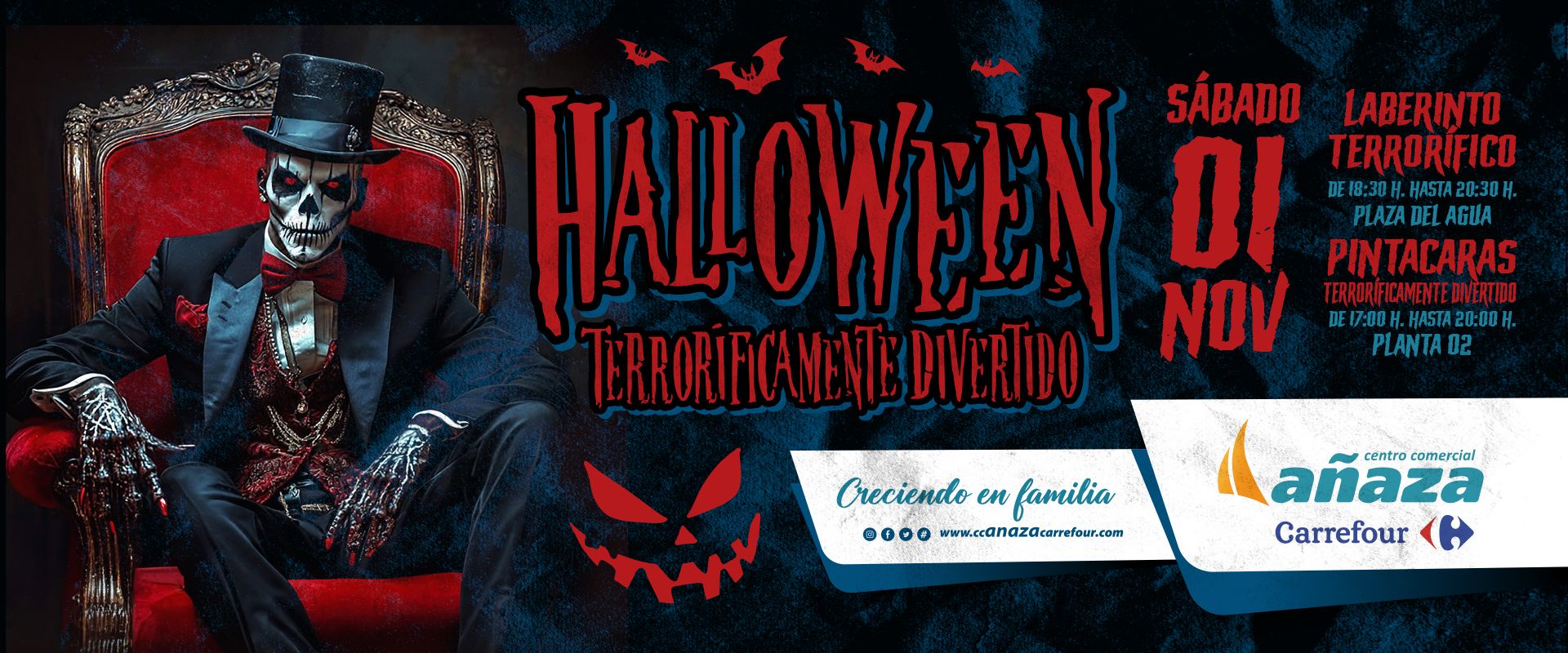 Halloween en Añaza Carrefour sustos, risas y mucha diversión para toda la familia