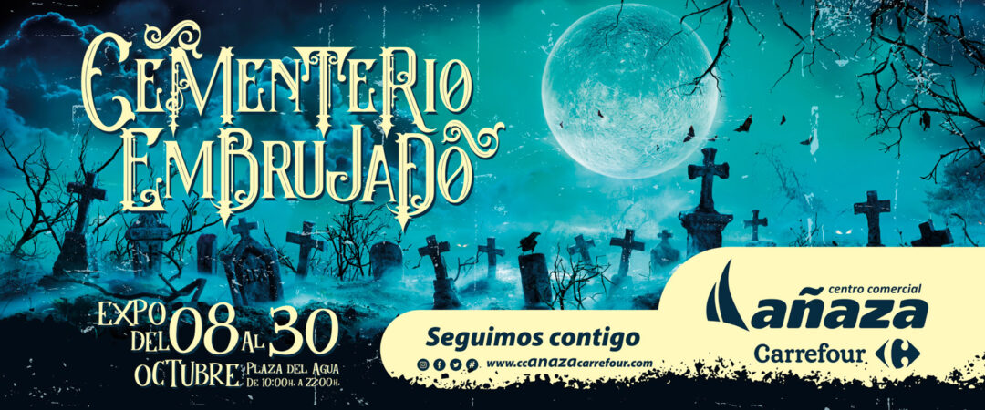 Halloween en el Centro Comercial Añaza Carrefour con El Cementerio Encantado