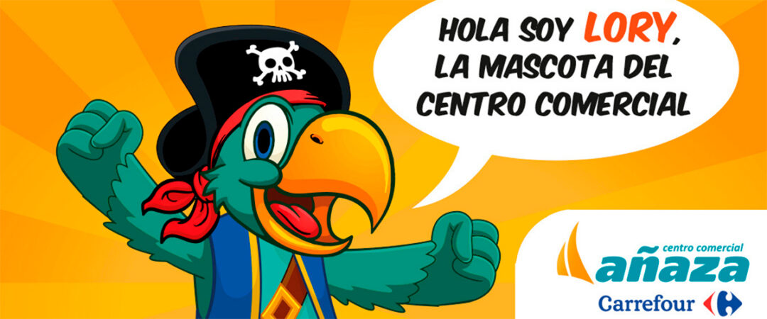 Lory, ¡nuestra mascota del Centro Comercial Añaza Carrefour!