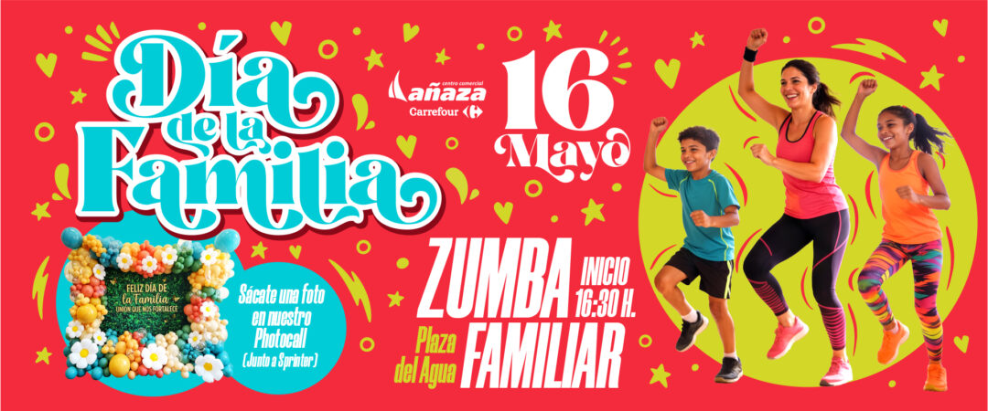 Día de la Familia en CC Añaza Carrefour con zumba familiar y photocall en Tenerife