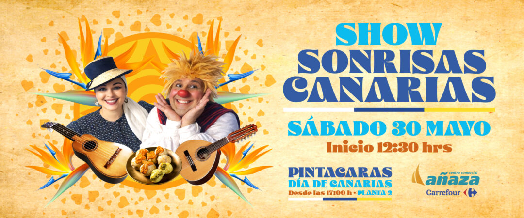 Show Sonrisas Canarias en CC Añaza Carrefour con Carolina y Tonino en Tenerife